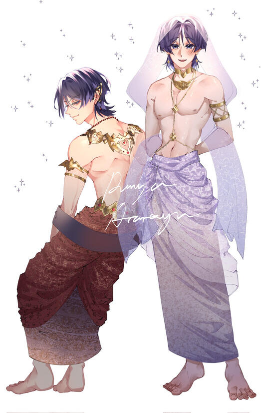 Scaramouche &amp; Kabukimono in Sriwijayan Kingdom attire